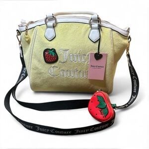 Rare Juicy Couture Strawberry Velour Bag 🍓 Y2K Crossbody – New With Tags